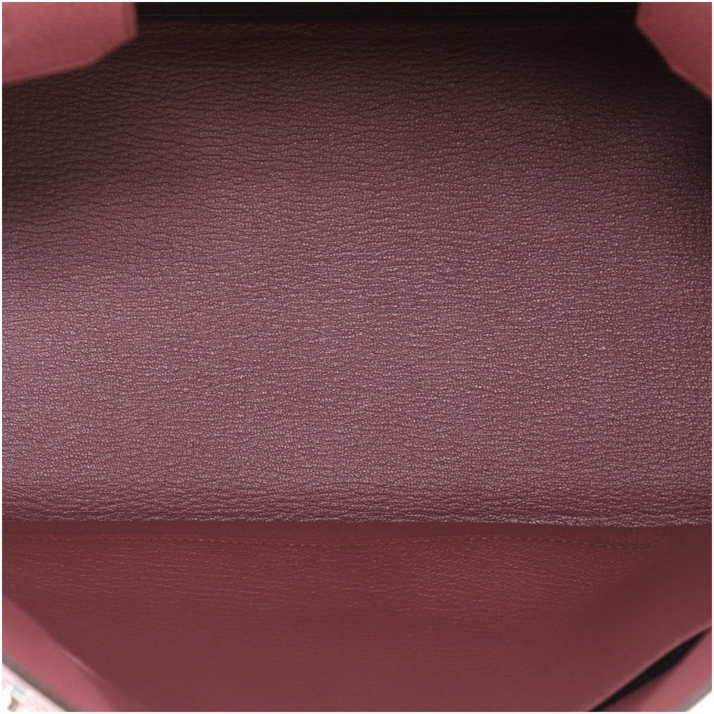 Hermes Pink Clemence Leather Palladium Hardware Birkin 30 Handbag - Picture 9 of 9